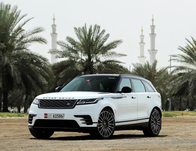 Abu Dhabi, UAE, April 2, 2018.   Range Rover Velar .
Victor Besa / The National
Motoring
Reporter:  Adam Workman