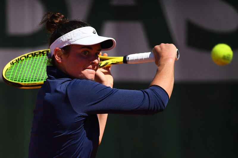 American Jennifer Brady returns the ball during her win over Latvia's Anastasija Sevastova. AFP