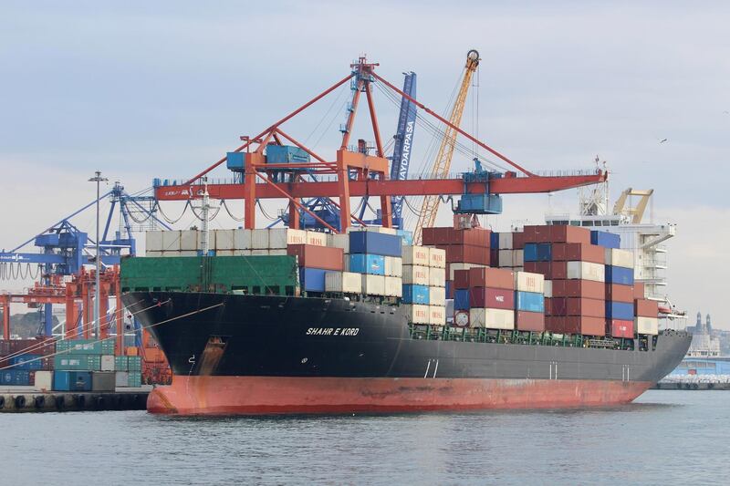 Iranian-flagged container ship Shahr e Kord is pictured at Haydarpasa port in Istanbul, Turkey December 13, 2019. Picture taken December 13, 2019. REUTERS/Yoruk Isik