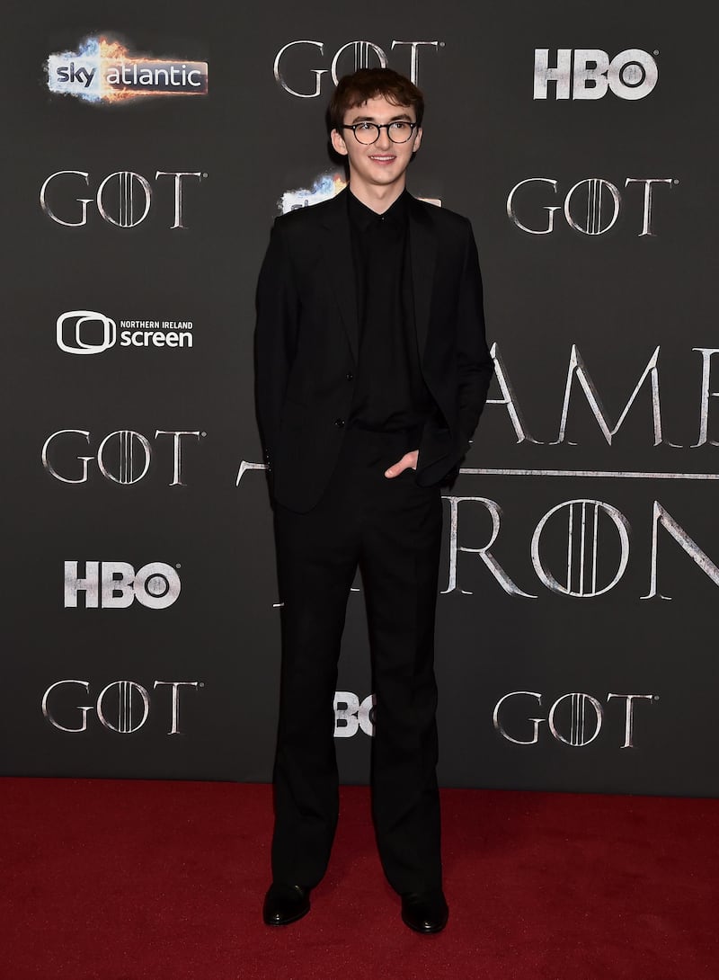 Isaac Hempstead Wright (Bran Stark) at the premiere of season eight of 'Game of Thrones' in Belfast. Getty Images