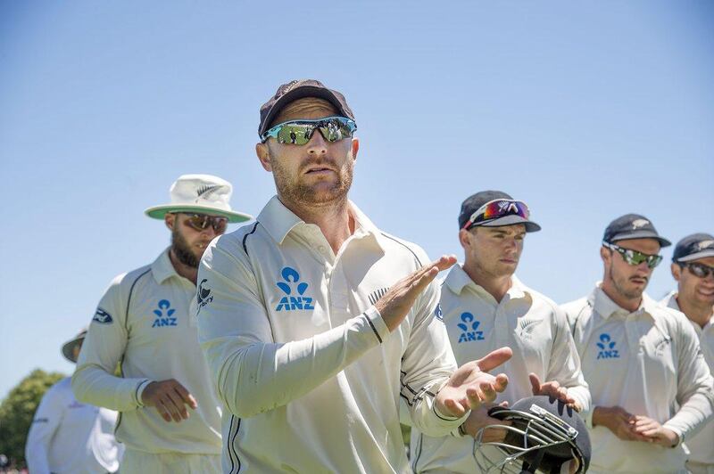 Brendon McCullum and New Zealand sealed at least a two Test series draw with Sri Lanka on Monday with a victory in the first match. Marty Melville / AFP / December 29, 2014  