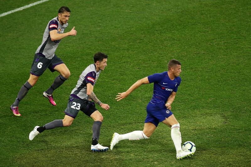 Chelsea midfielder Ross Barkley in action against Perth Glory. Getty Images