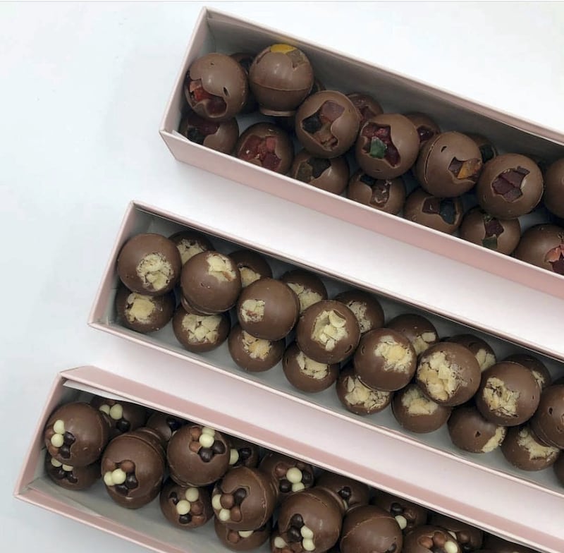 Bite-sized treats from Dubai flower and chocolate brand Molten Chocolate.