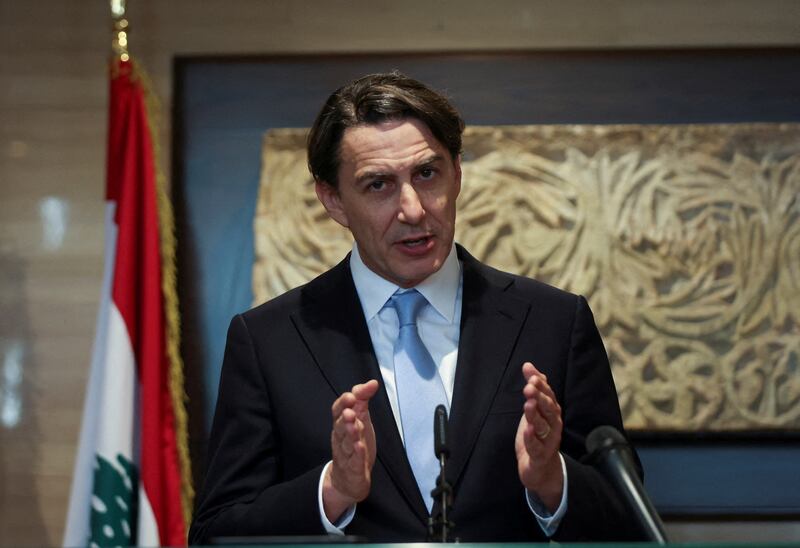 US envoy Amos Hochstein during a visit to Beirut in March. Reuters