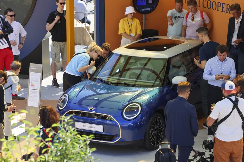 An electric Mini Cooper, which Chinese car maker Great Wall Motor is set to produce with BMW, at the Munich Motor Show. Bloomberg