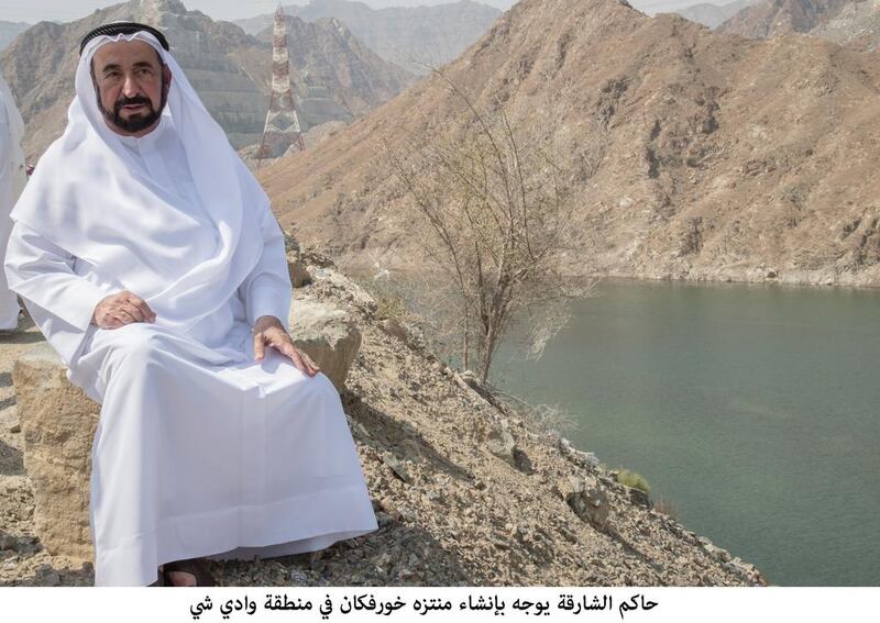 Dr Sheikh Sultan bin Mohammed Al Qasimi, Ruler of Sharjah, inspects projects in Khor Fakkan and orders the building of Khor Fakkan Park in the Wadi Shi area. Wam