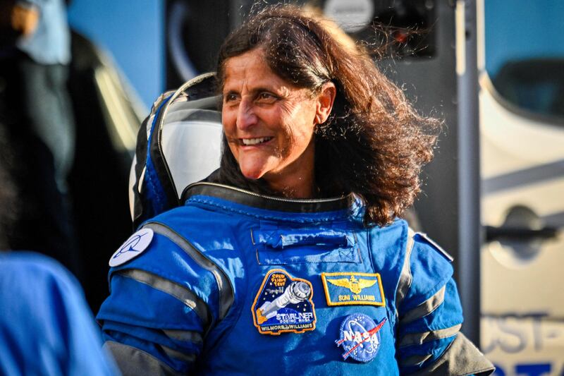 Pilot Suni Williams is also a retired US Navy captain and has logged 322 days in space, completing seven spacewalks totalling 50 hours and 40 minutes. AFP