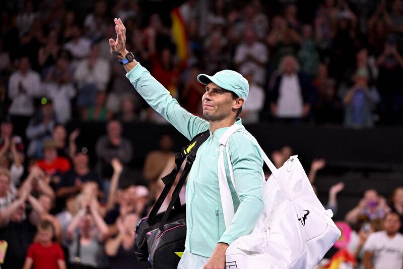 Rafael Nadal after winning his men's singles match against Dominic Thiem. AFP
