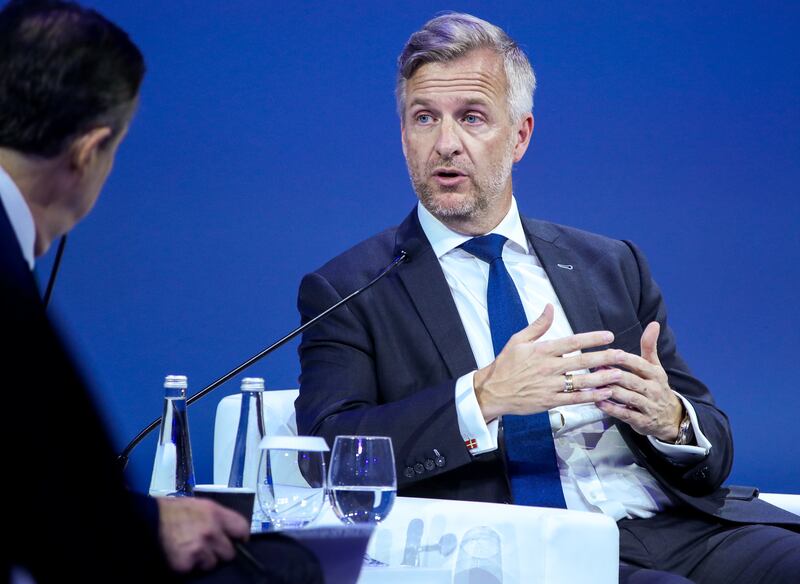 P&O Maritime Logistics chief executive Martin Helweg speaks during a panel discussion titled 'Globalisation under threat: managing supply chains in an age of disruption'.