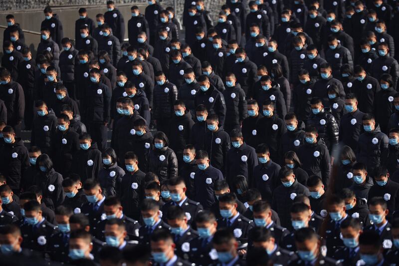 A silent tribute to commemorate the 85th anniversary of the Nanjing massacre in Nanjing, in China's eastern Jiangsu province. AFP