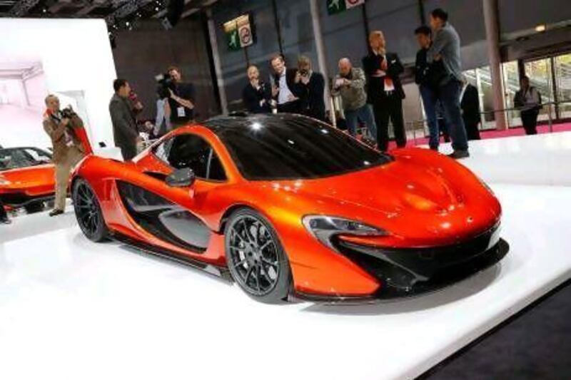 The McLaren P1 unveiled at the Paris Motor Show 2012. Newspress