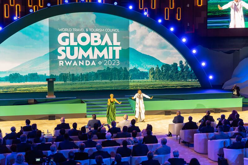 The opening ceremony of the World Travel and Tourism Council's annual global summit, held this year for the first time ever in Africa, in the Rwandan capital of Kigali. Photo: WTTC