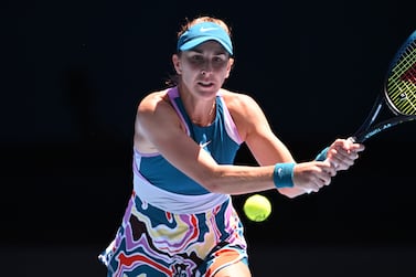Belinda Bencic of Switzerland in action against Aryna Sabalenka of Belarus during their fourth round match during the 2023 Australian Open tennis championship at Melbourne Park in Melbourne, Australia, 23 January 2023.   EPA / JAMES ROSS  AUSTRALIA AND NEW ZEALAND OUT