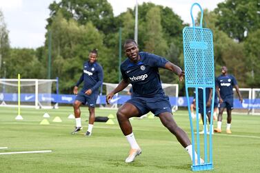 COBHAM, ENGLAND - JULY 26: Kalidou Koulibaly of Chelsea during a training session at Chelsea Training Ground on July 26, 2022 in Cobham, England. (Photo by Darren Walsh/Chelsea FC via Getty Images)