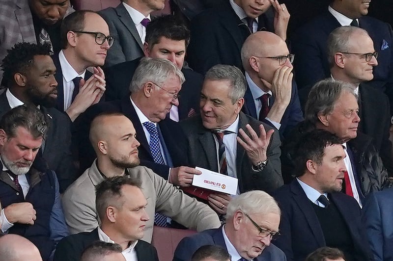 Former Manchester United manager Sir Alex Ferguson was in the stands. PA