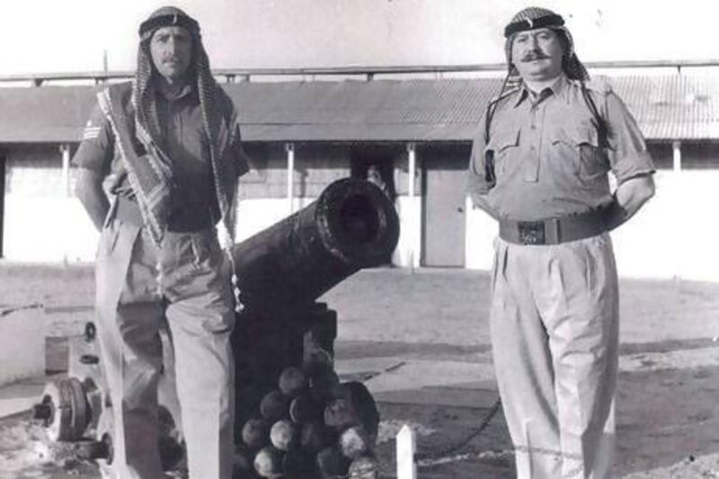 ‘Colonel Dee’, right, served with the Trucial Oman Scouts (TOS) from 1959 to 1961. Courtesy of Alan Sanderson, a former TOS