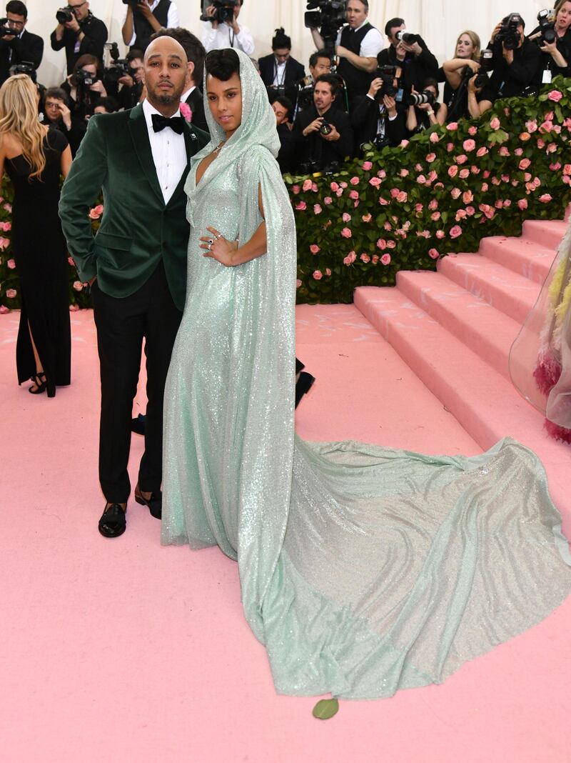 Musicians Swizz Beatz, left, and Alicia Keys arrive at the 2019 Met Gala in New York on May 6. AP