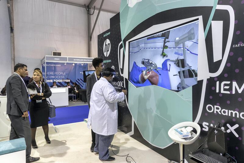 DUBAI, UNITED ARAB EMIRATES. 28 JANUARY 2020. General image from the show floor of Arab Health held this week at Dubai World Trade Center. (Photo: Antonie Robertson/The National) Journalist: Nick Webster. Section: National.

