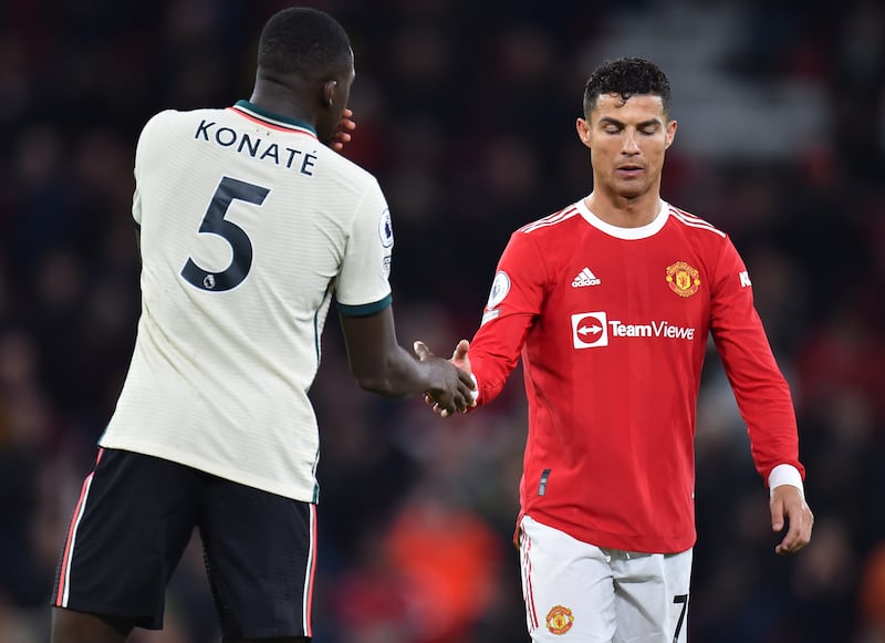 Ibrahima Konate 8 - The Frenchman got sucked into midfield and went to ground early on but he soon found his feet. He was excellent in the air and strong on the ground. EPA