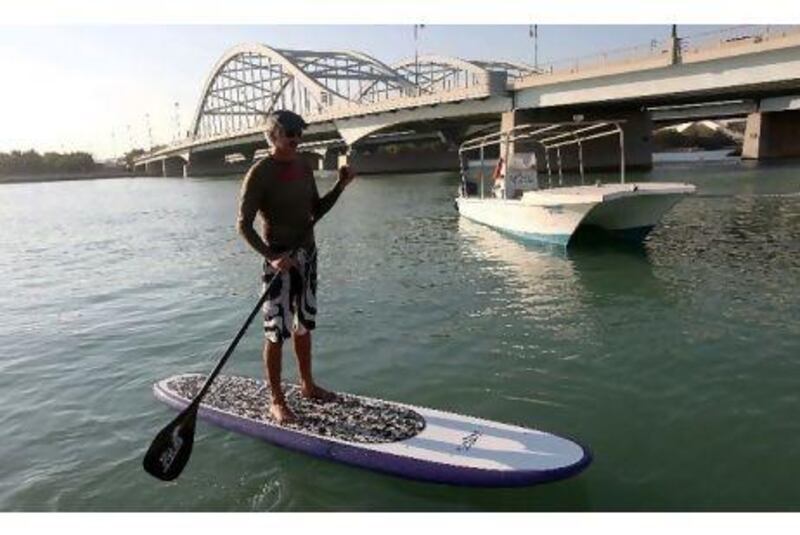 Russell Yule, a teacher at Raha International School, is planning to paddle around the Abu Dhabi island on a stand-up paddleboard to raise money for the tsunami-affected people in Mentawais Islands.