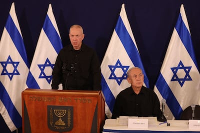 Israeli Defence Minister Yoav Gallant, left, and Prime Minister Benjamin Netanyahu could be in trouble with the International Criminal Court. AFP