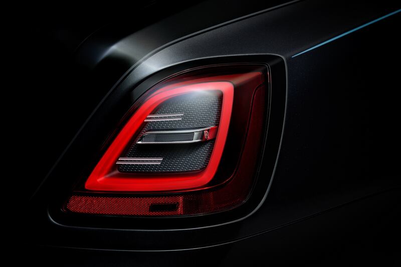 A rear-light detail, recognisable to all fans of the Rolls-Royce brand