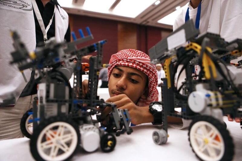 World Robot Olympiad-UAE allows young people to develop their creativity, design and problem-solving skills. Fatima Al Marzooqi/ The National 