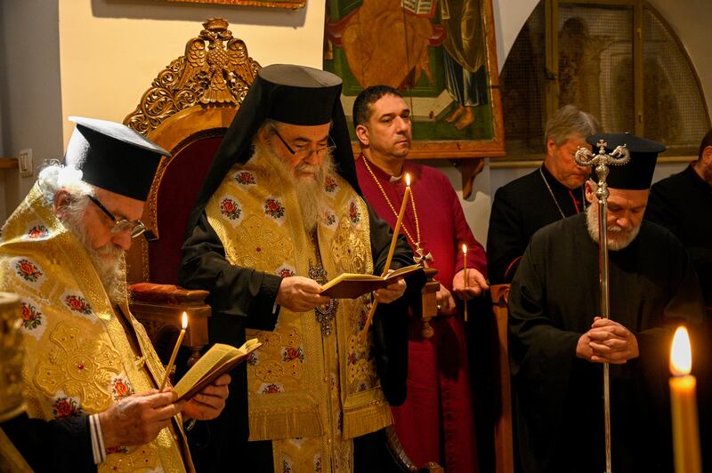 Oils from the Mount of Olives are mixed with essential oils and blessed in Jerusalem by the Patriarch of Jerusalem to become chrism oil, which will be used in the coronation of King Charles III. PA