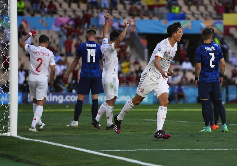 Spain defeated Slovakia 5-0 on Wednesday. EPA