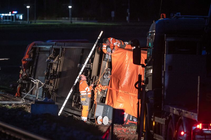Several people have been injured, at least one seriously, in two separate train derailments that happened in quick succession in bad weather in north-western Switzerland, police said. AFP