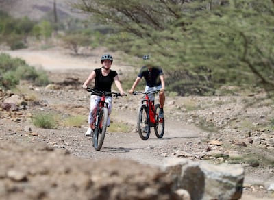 Hatta Wadi Hub is home to an array of outdoor activities such as cycling. Photo: Chris Whiteoak / The National