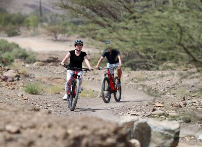 Hatta Wadi Hub is home to an array of outdoor activities such as cycling. Photo: Chris Whiteoak / The National