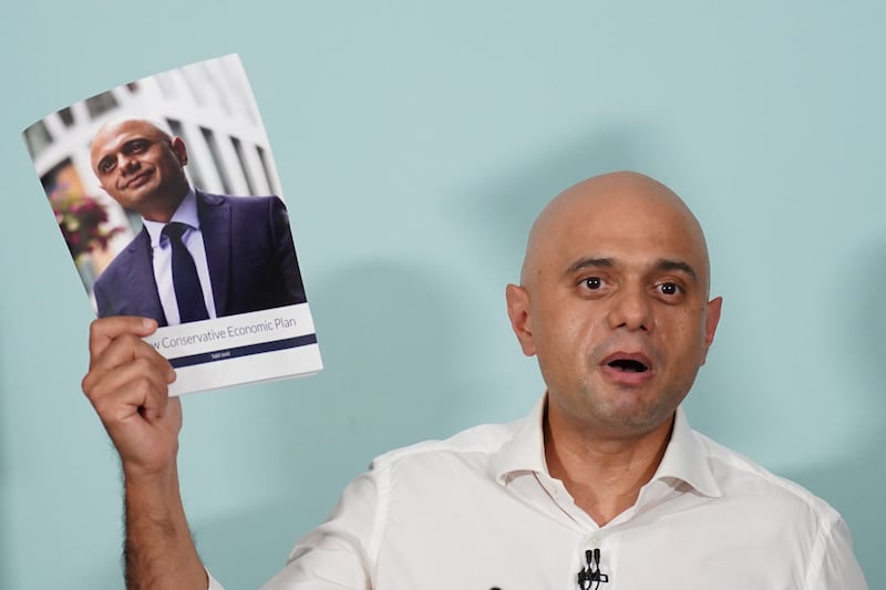 OUT OF THE RACE: Sajid Javid — experienced former health secretary had planned to scrap the government’s national insurance increase, bring forward the proposed 1p income tax cut to next year and introduce a further ‘significant’ temporary reduction on fuel duty. PA