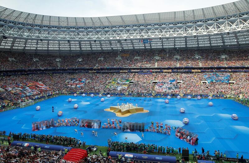 Inside the stadium during the closing ceremony. Reuters