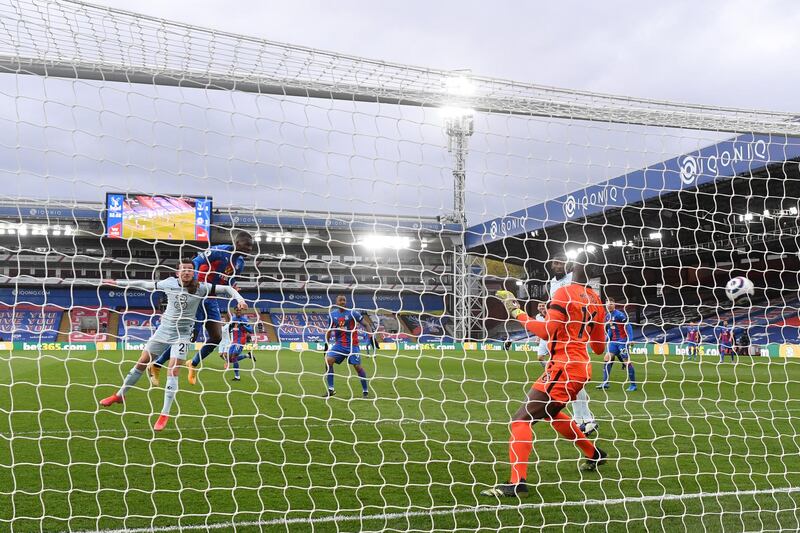 CHELSEA PLAYER RATINGS: Edouard Mendy – 6. No chance against Benteke’s header and provided a calm presence in the Chelsea goal on a day he didn’t have all that much to do. Getty Images
