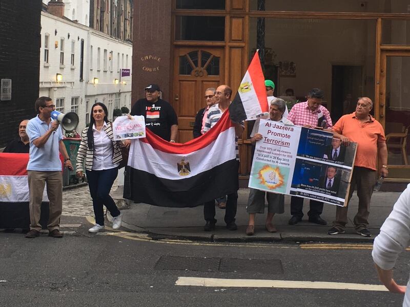 An Al Jazeera protest in London