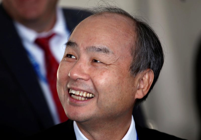 Masayoshi Son, CEO of Softbank, arrives before U.S. President Donald Trump participates in the Foxconn Technology Group groundbreaking ceremony for its LCD manufacturing campus, in Mount Pleasant, Wisconsin, U.S., June 28, 2018.  REUTERS/Darren Hauck