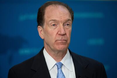 World Bank Group President David Malpass speaks during an interview with AFP at the World Bank Headquarters in Washington, DC, July 9, 2019. After 75 years putting out financial fires around the world, the IMF and World Bank face criticism for repeatedly failing to prevent crises and for making things worse for the people they were meant to help.The challenges "are huge," World Bank President David Malpass told AFP in an interview.The IMF and World Bank were created July 22, 1944 in the shadow of World War II to help rebuild Europe and later Japan, and to try to head off the kind of economic strife that had led to the war."The original concept of reconstruction and development ... was clarified to include poverty alleviation as the bank grew," Malpass said.
 / AFP / SAUL LOEB / TO GO WITH AFP STORY by Heather SCOTT and DELPHINE TOUITOU-"IMF/World Bank: 75 years as the world's financial firefighters"
