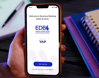 Start-ups and SMEs can apply for quick loans directly through EDB's digital banking app. Photo: Emirates Development Bank