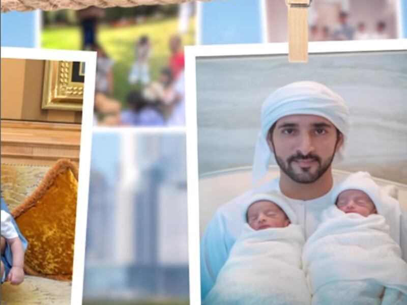 Sheikh Hamdan bin Mohammed, Crown Prince of Dubai, sent Eid greetings via a video on Instagram, filled with family photographs. Photo: Instagram / faz3