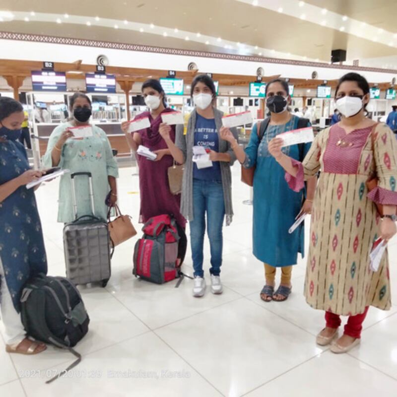 The specialist team from NMC Healthcare were flown in on two chartered flights with Air Arabia from Kochi and Trivandrum under special permission as flights remain suspended between the two countries.