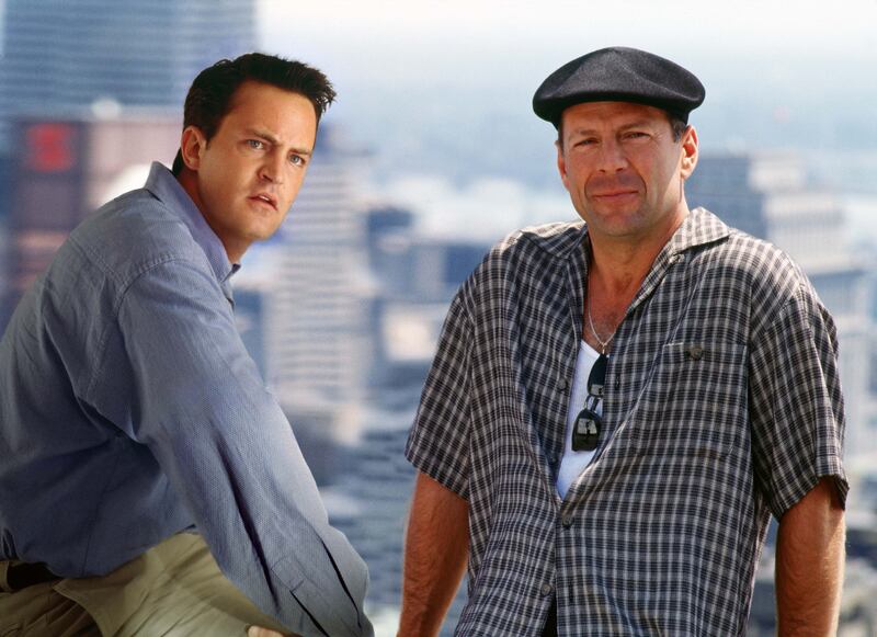 Matthew Perry and Bruce Willis in The Whole Nine Yards. Courtesy Warner Bros.