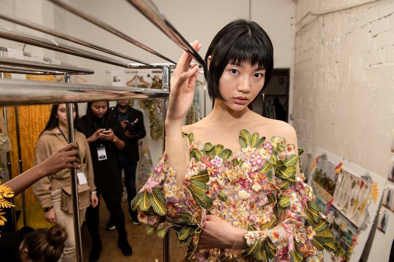 At the backstage of Rahul Mishra - Couture SS2020 Collection. IK ALDAMA / INDIGITAL.TV