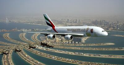 UAE carriers join hands to celebrate the UAE’s 47th National Day and the Year of Zayed. Courtesy Emirates