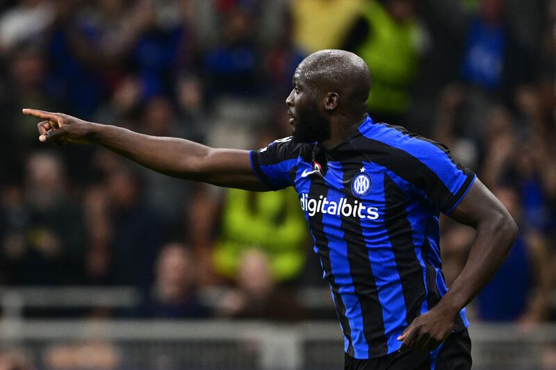 Romelu Lukaku after scoring. AFP