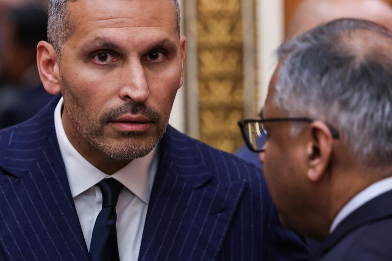 Khaldoon Al Mubarak, managing director and group chief executive of Mubadala, at a reception at Buckingham Palace to mark the end of the Global Investment Summit in London. PA