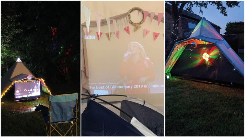 Glastonbury fans around the world are recreating the festival at home. 