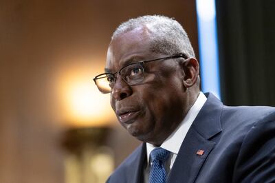 US Defence Secretary Lloyd Austin has been trying to assemble a coalition of allies to protect Red Sea shipping. AP 