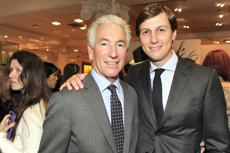 NEW YORK, NY - MARCH 28: Charles Kushner and Jared Kushner attend LORD & TAYLOR Launches IVANKA TRUMP's Spring 2012 Collection at Lord & Taylor on March 28, 2012 in New York City. (Photo by Patrick McMullan/Patrick McMullan via Getty Images)