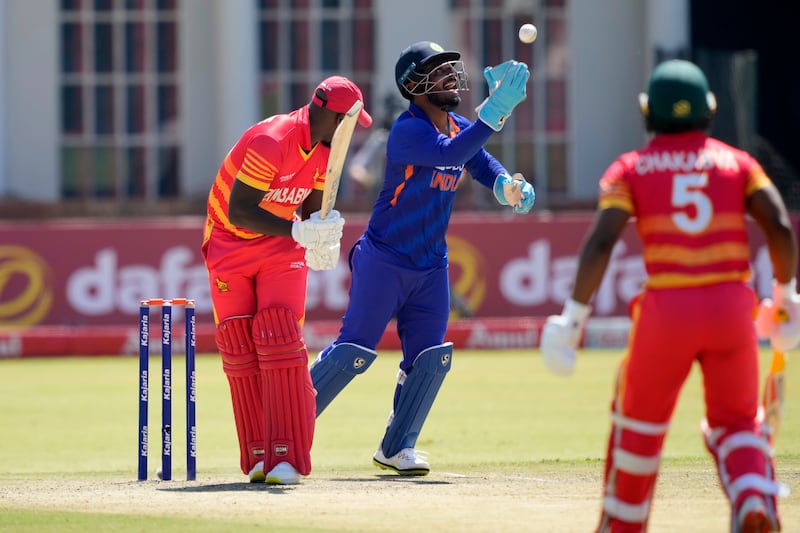 India wicketkeeper Sanju Samson took two catches on Thursday. AP